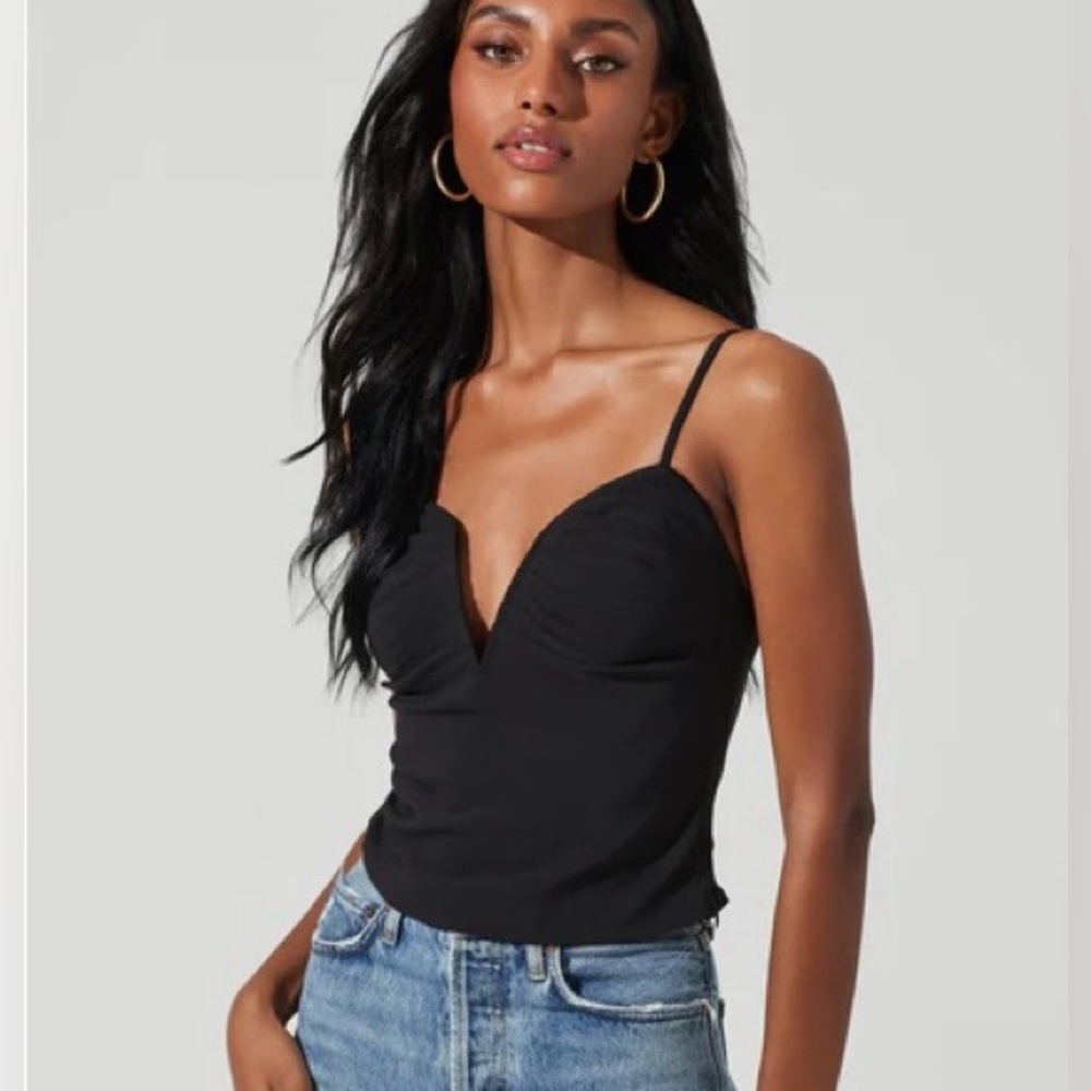 Astr Ruched Bust Tank Top